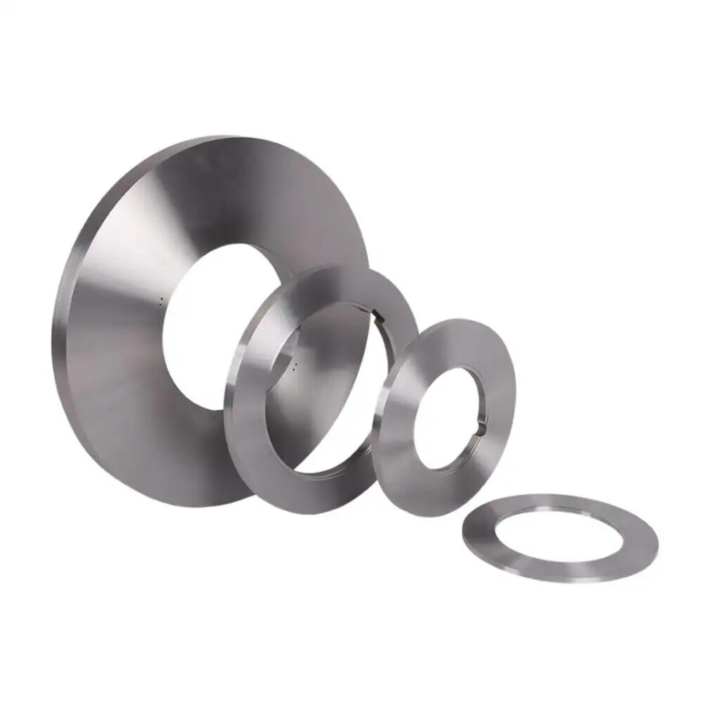 Lưỡi cắt giấy kim loại dạng xoay, độ nhám bề mặt Ra0 2 Hrc45, bề mặt được đánh bóng.
   